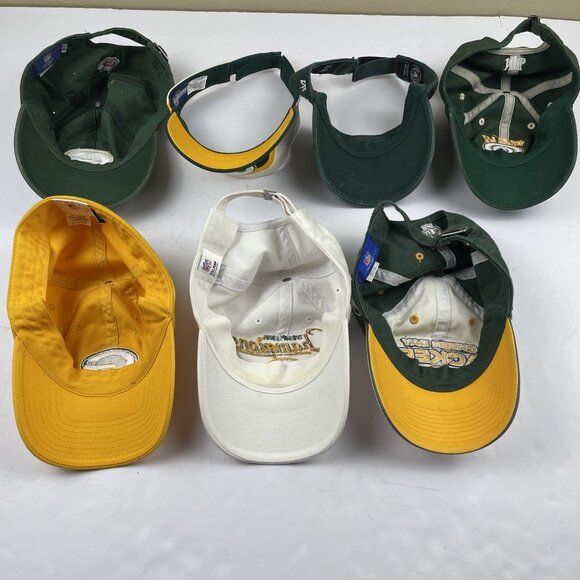 Green Bay Packers NFL Hats Lot Of 7 Variety Styles Brands Green Yellow - Picture 2 of 14